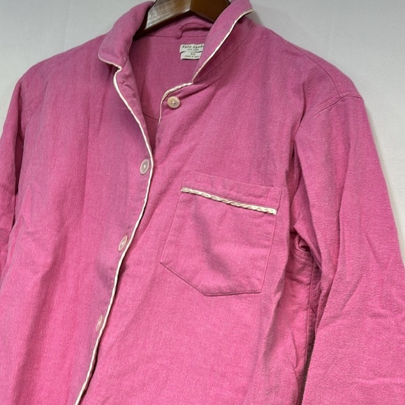 Kate Spade pink and white 2 piece 100% cotton pj set size S/M - Picture 4 of 10